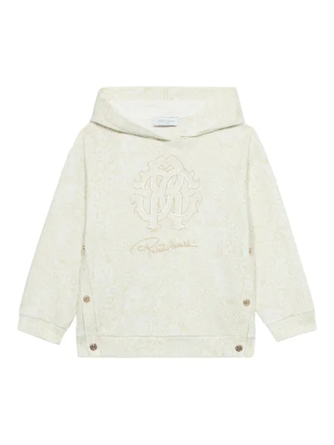 Roberto Cavalli Junior Moletom de algodão com capuz