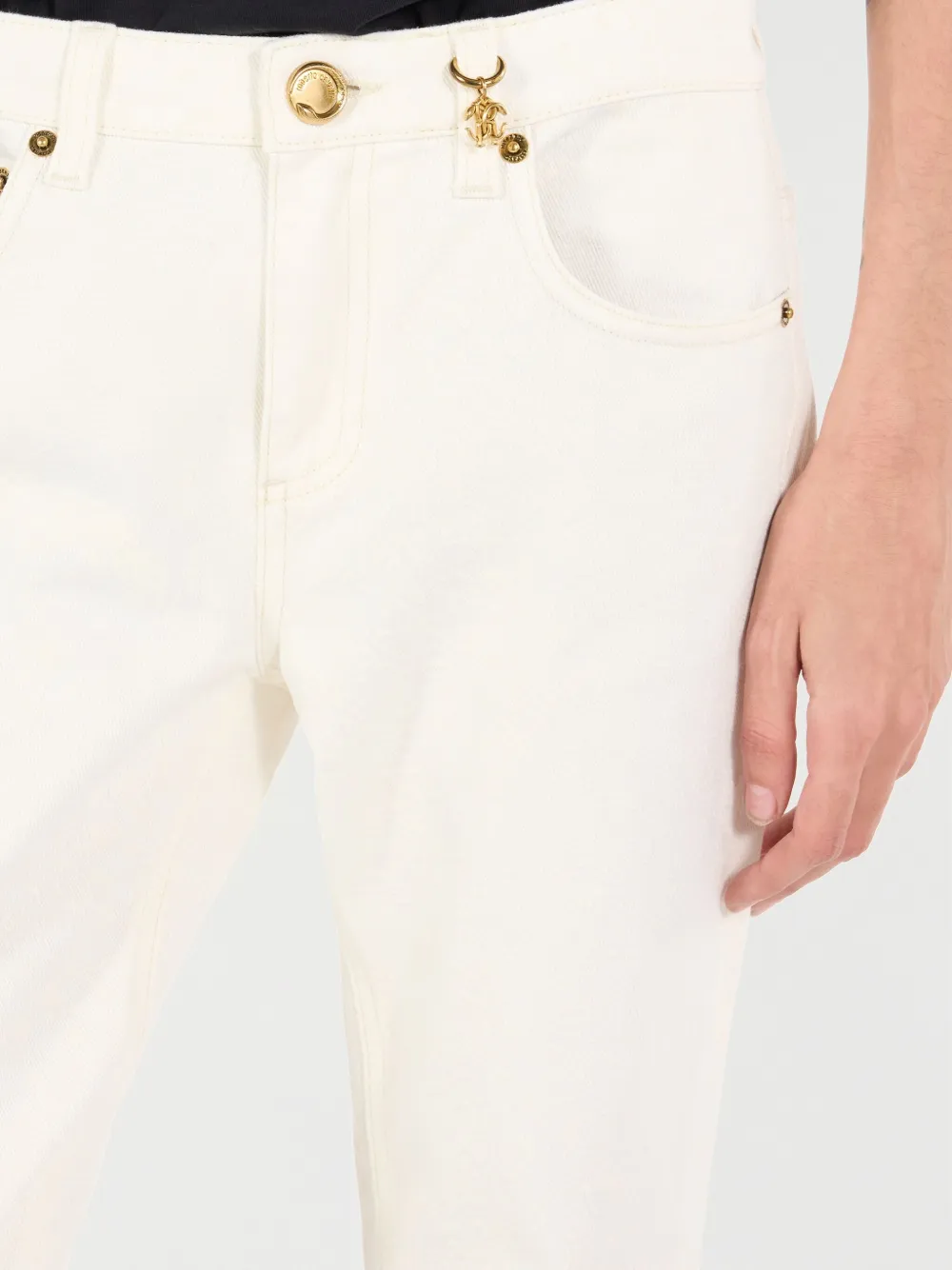 Roberto Cavalli Gerafelde high waist jeans Beige