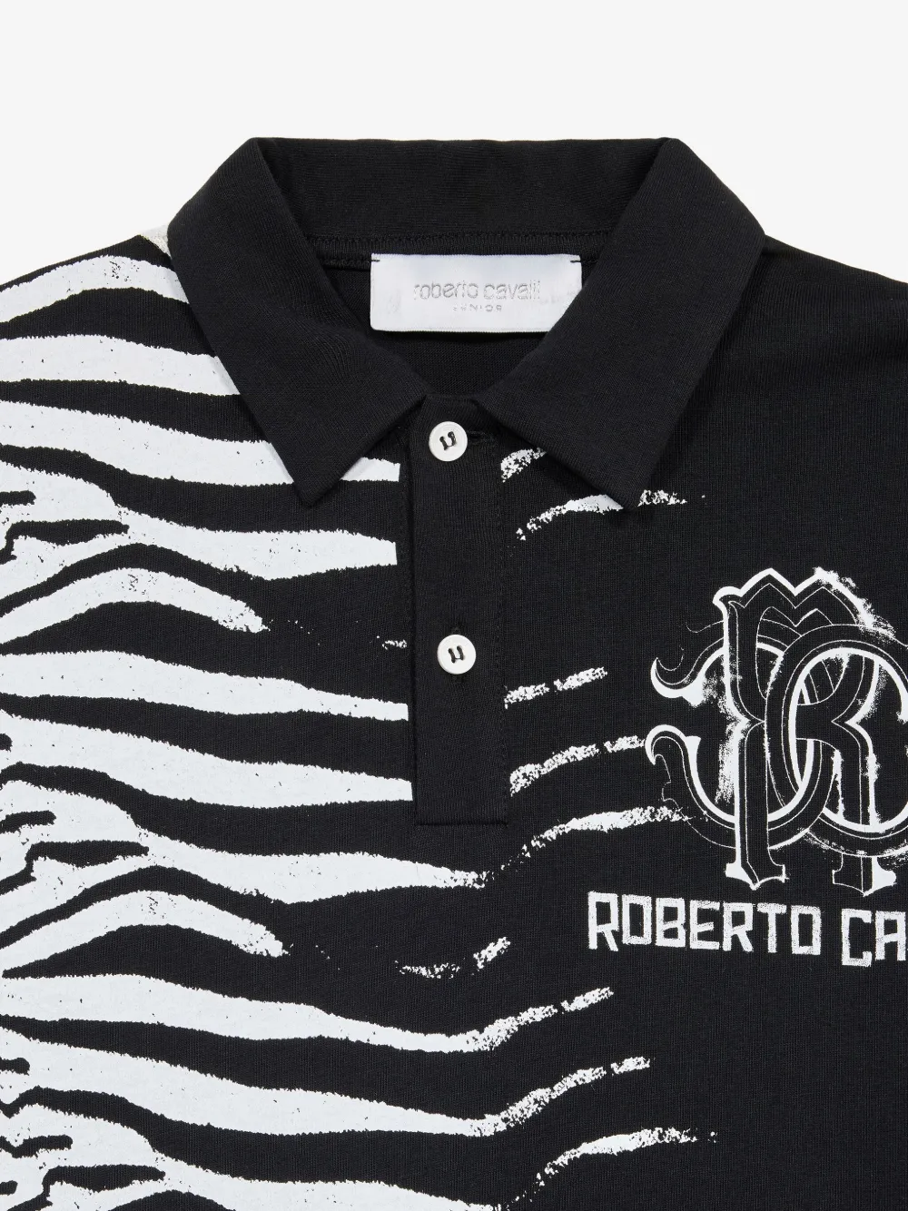 Roberto Cavalli Junior Katoenen poloshirt Zwart