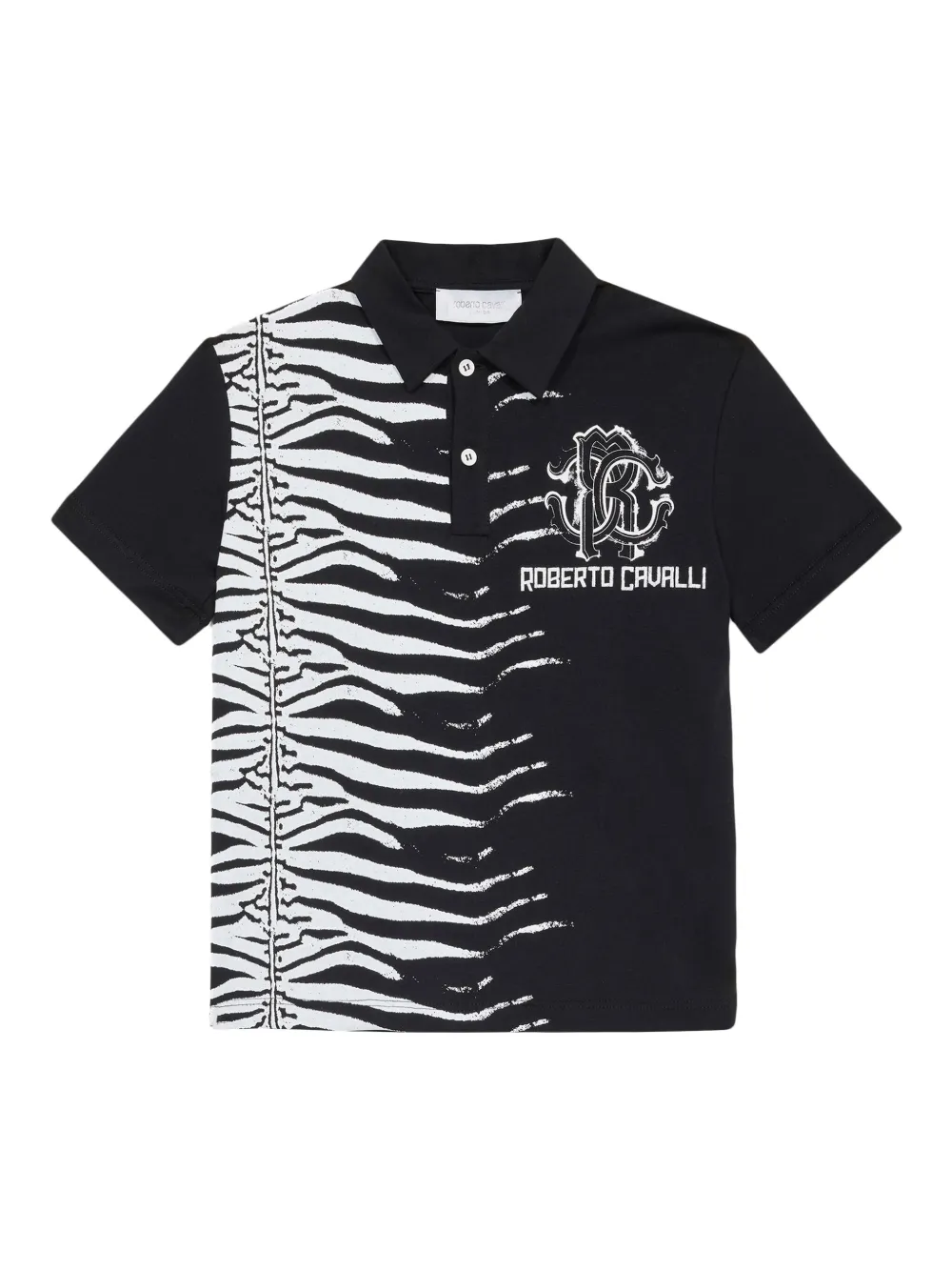 Roberto Cavalli Junior Katoenen poloshirt Zwart