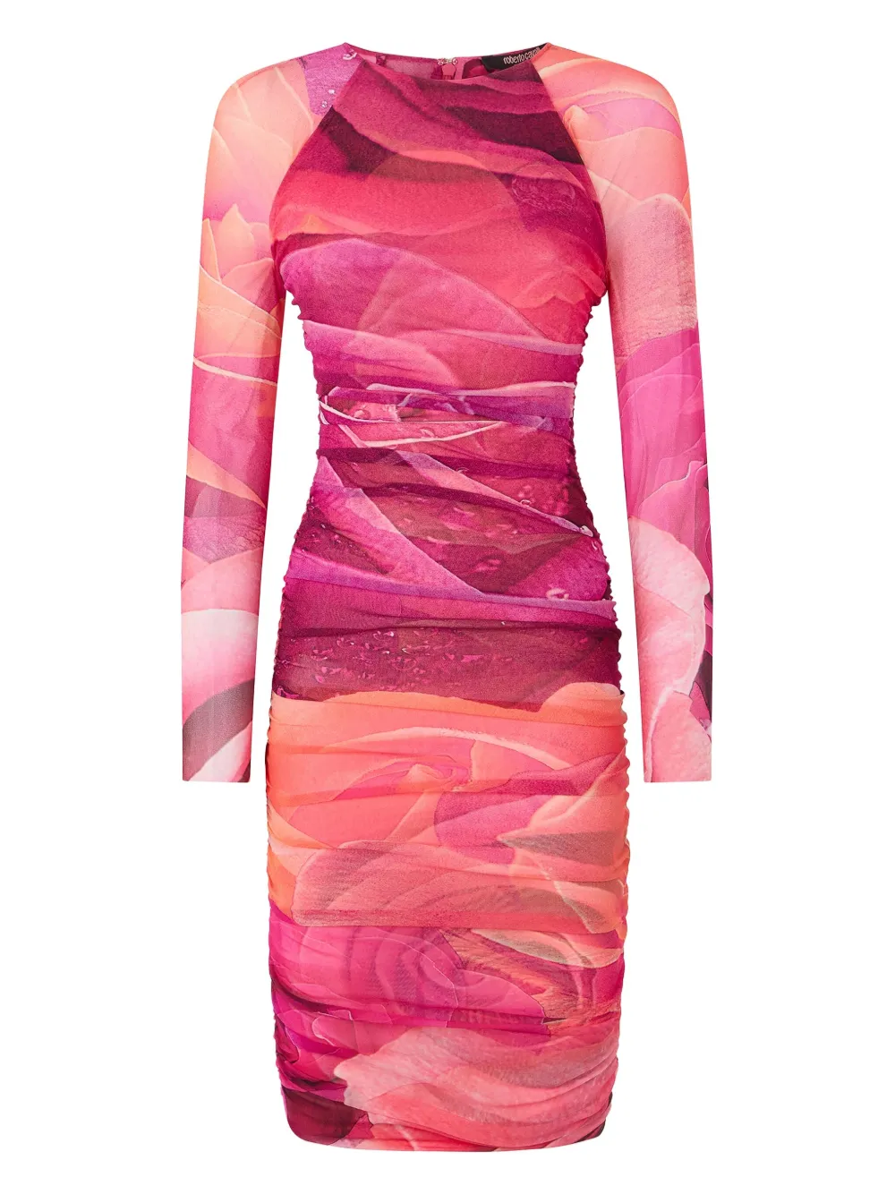 Roberto Cavalli Midi-jurk met roosprint Roze