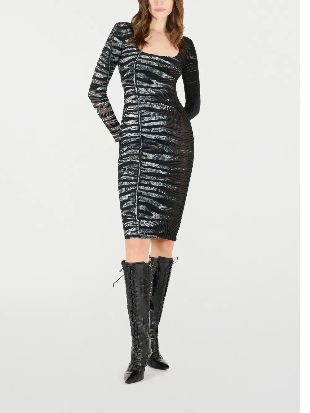 ROBERTO CAVALLI ZEBRA-PRINT MINI DRESS