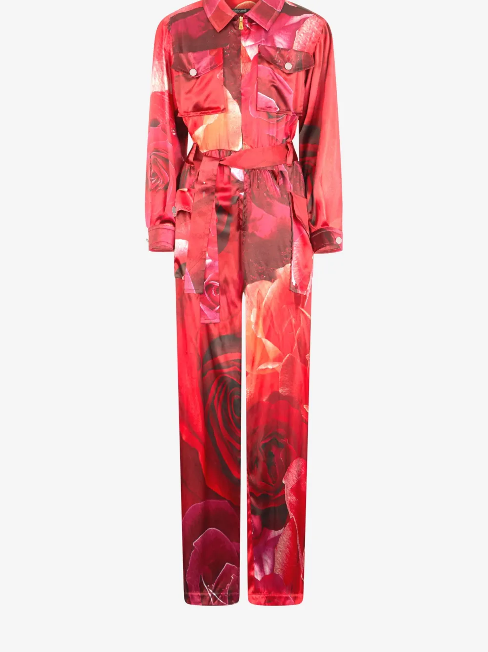 Roberto Cavalli Tuta intera a fiori - Rosso