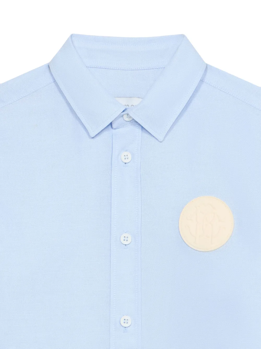 Roberto Cavalli Junior Shirt met logopatch Blauw