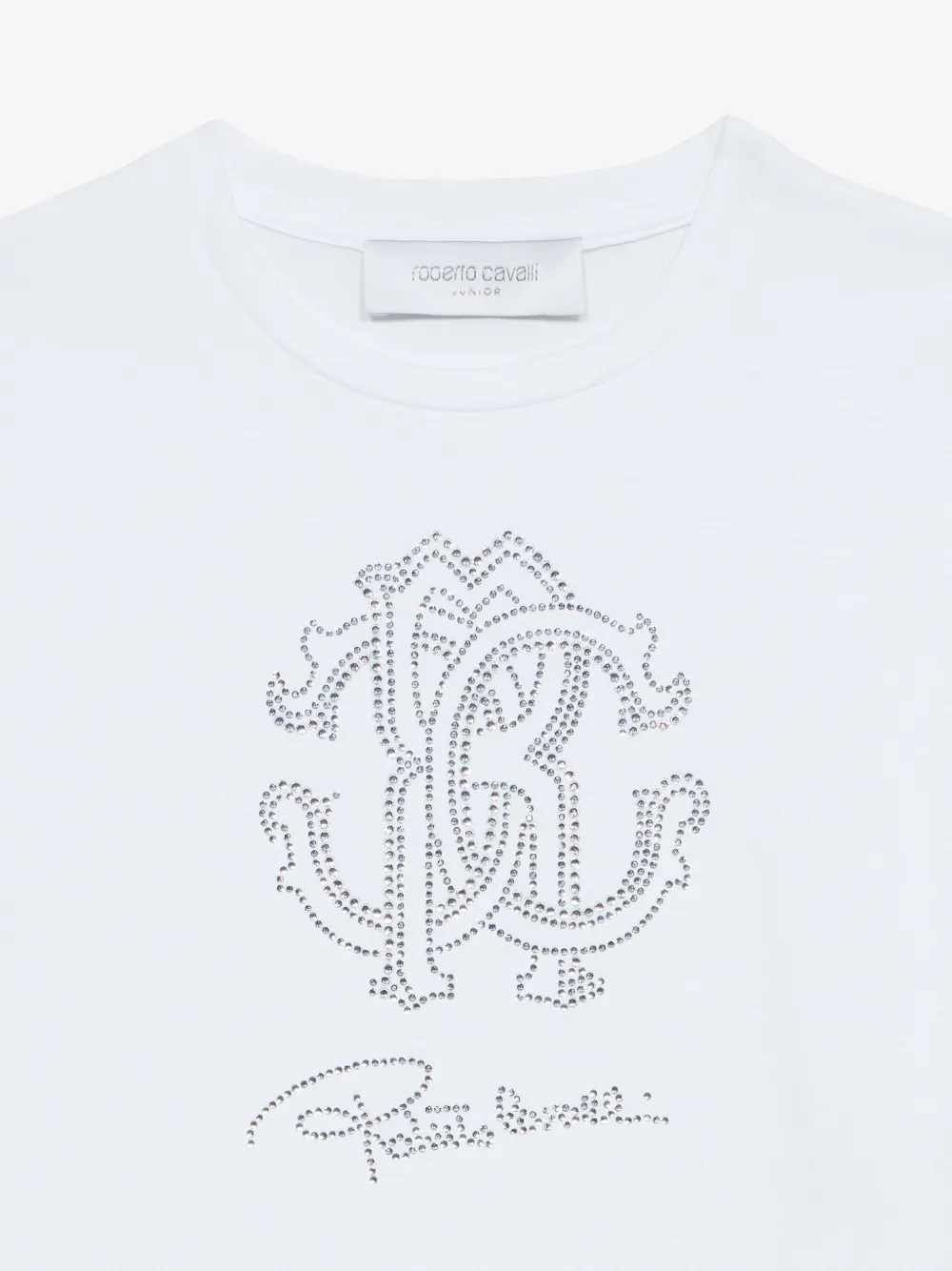 Roberto Cavalli Junior T-shirt met logoprint Wit