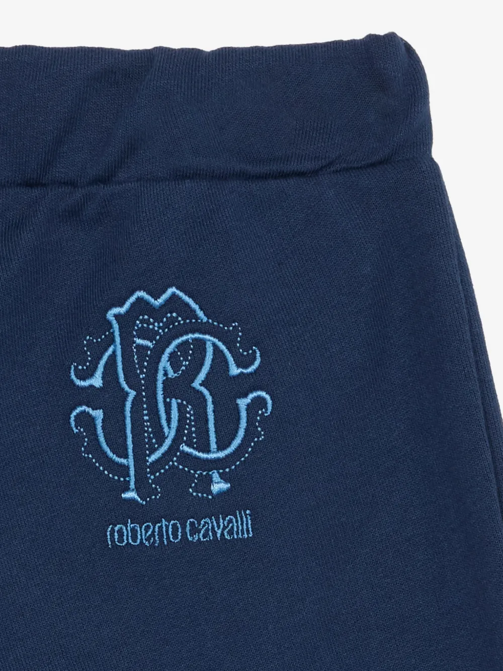 Roberto Cavalli Junior Legging met geborduurd logo Blauw