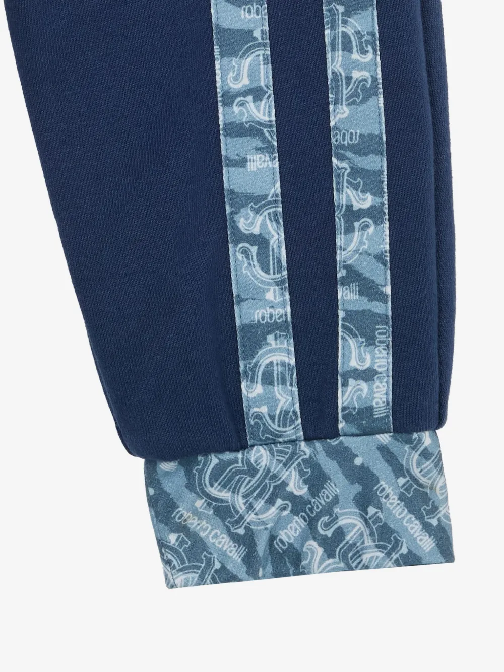 Roberto Cavalli Junior Legging met geborduurd logo Blauw