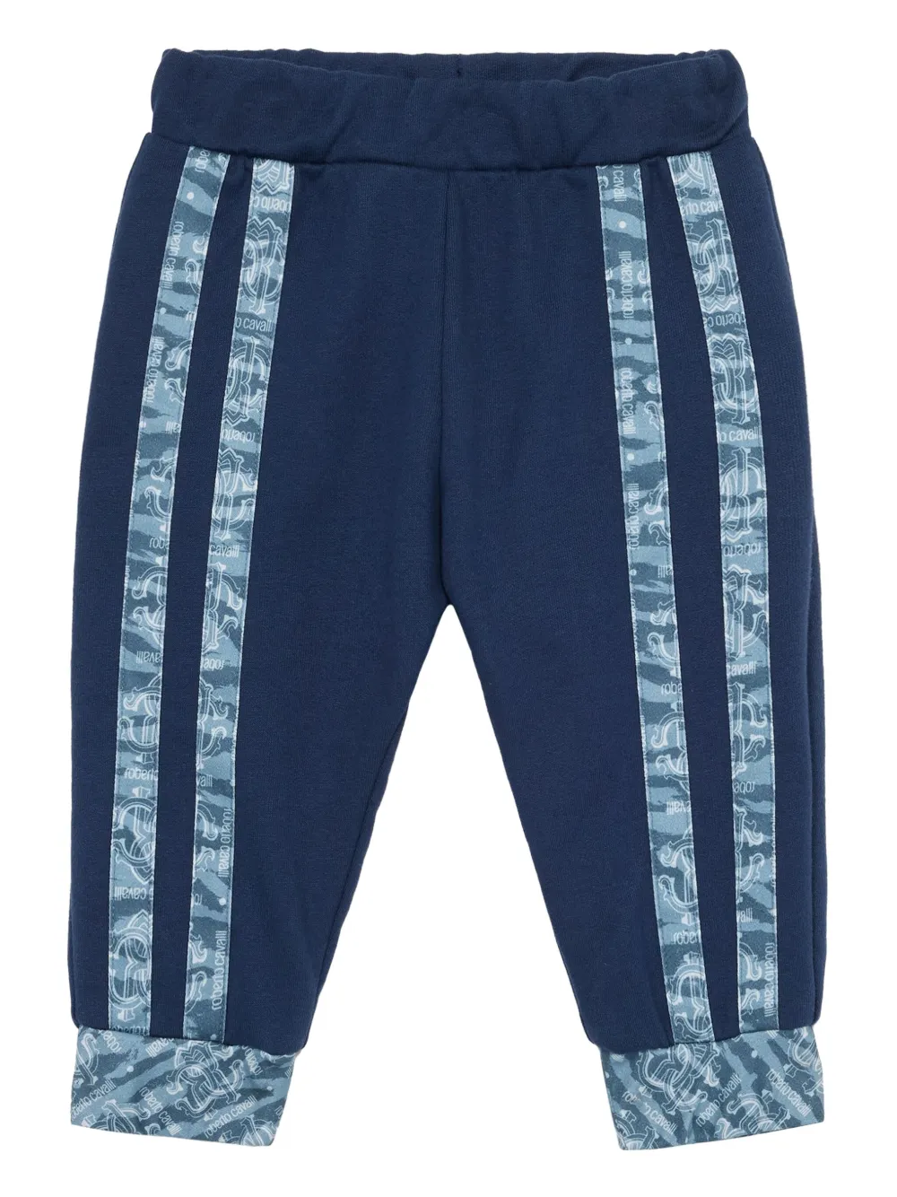 Roberto Cavalli Junior Legging met geborduurd logo Blauw
