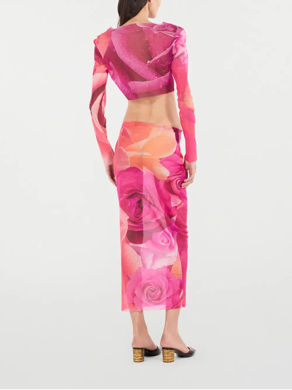 Roberto Cavalli Rok met roosprint Roze
