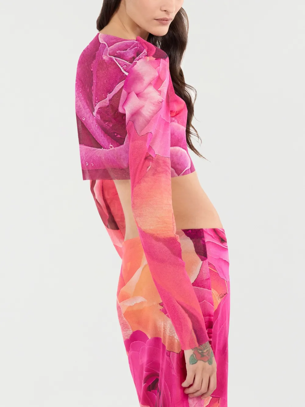 Roberto Cavalli Rok met roosprint Roze