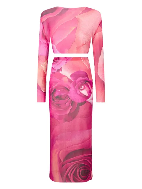 Roberto Cavalli falda con rosas estampadas