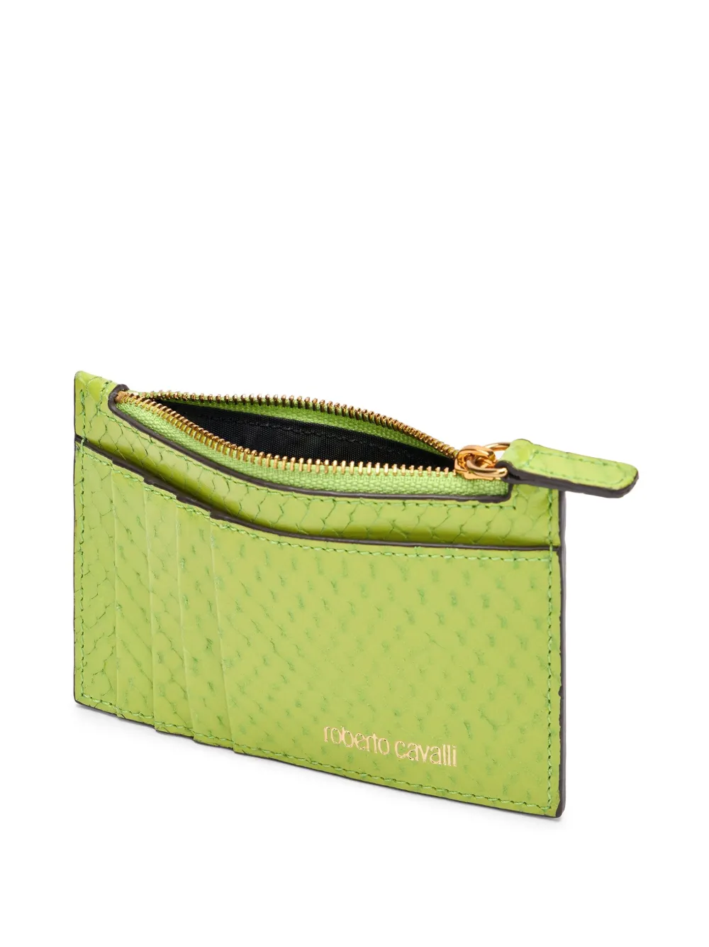  Roberto Cavalli Tarjetero De Piel - Verde 