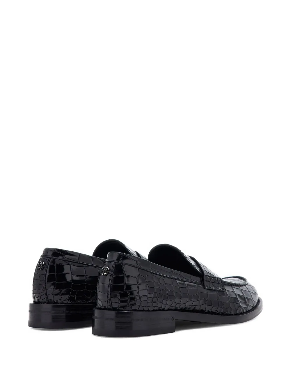 Roberto Cavalli crocodile-embossed loafers Black