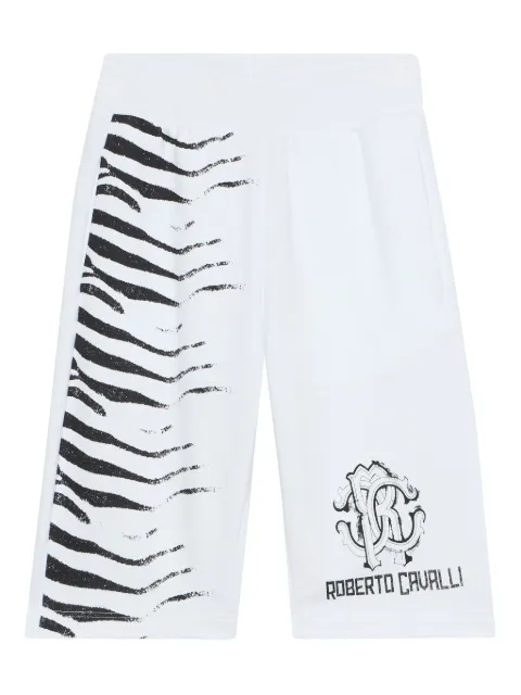 Roberto Cavalli Junior Bermuda com estampa de logo