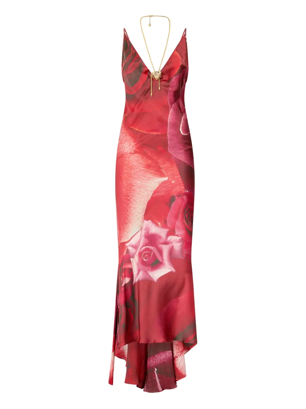 Roberto Cavalli Midi-jurk met abstracte print Rood