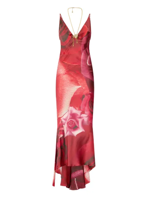 Roberto Cavalli abstract-print midi dress