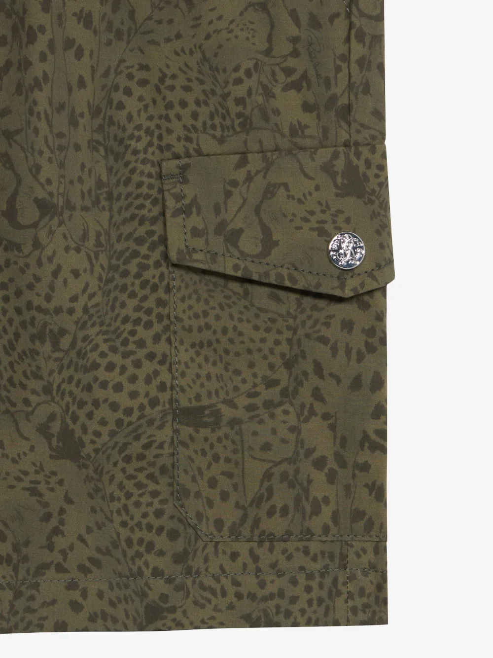 Roberto Cavalli Junior Cargo shorts met grafische print Groen