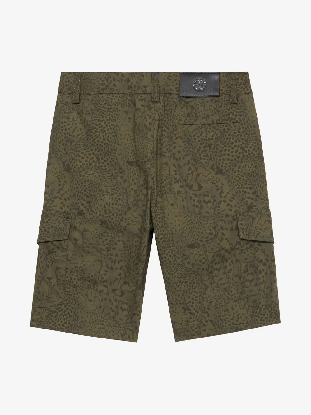 Roberto Cavalli Junior Cargo shorts met grafische print - Groen