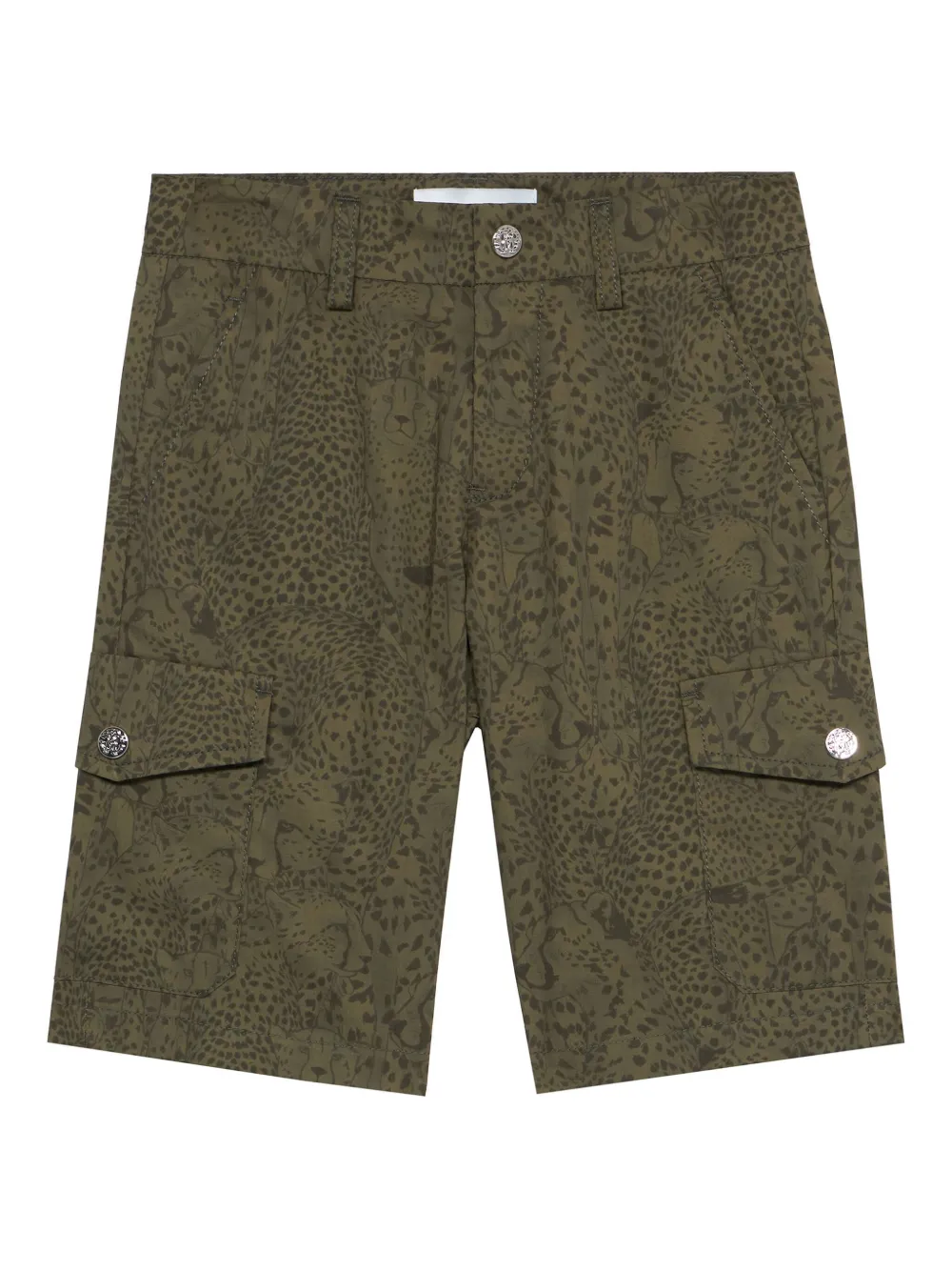 Roberto Cavalli Junior Bermuda cargo com estampa gráfica | Verde | Image 1