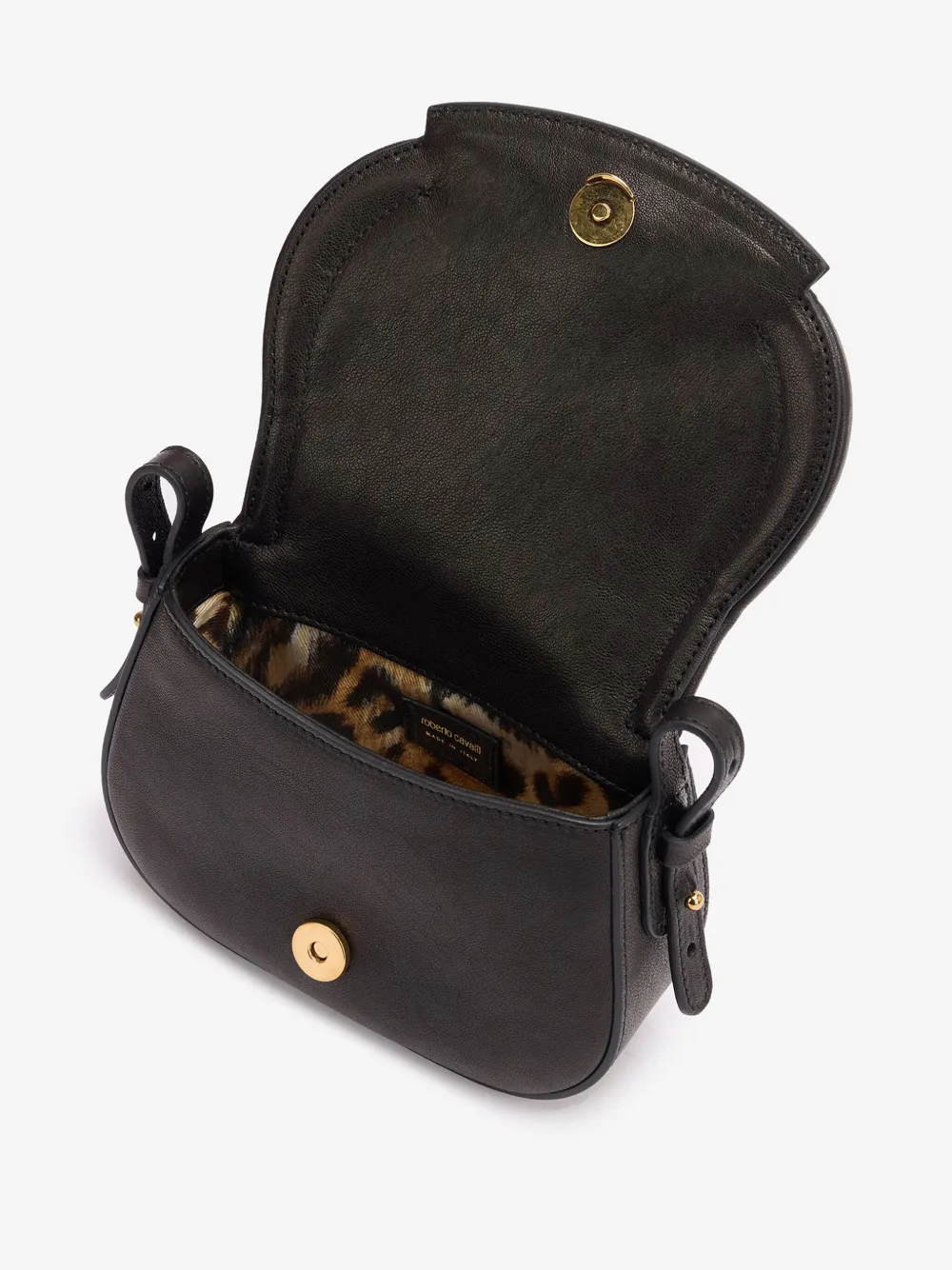 ROBERTO CAVALLI LEATHER SHOULDER BAG 