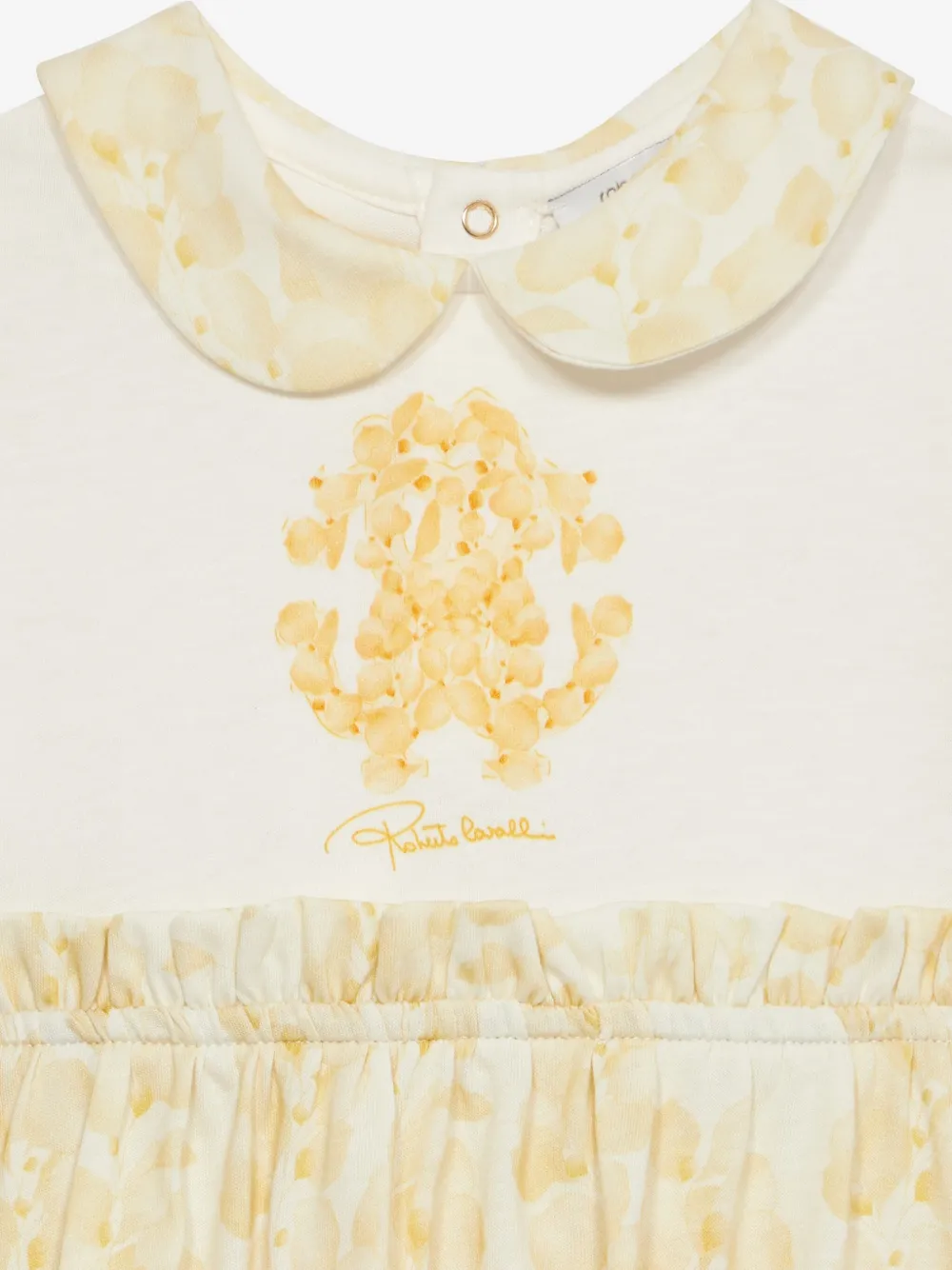 Roberto Cavalli Junior Jurk met logoprint Wit