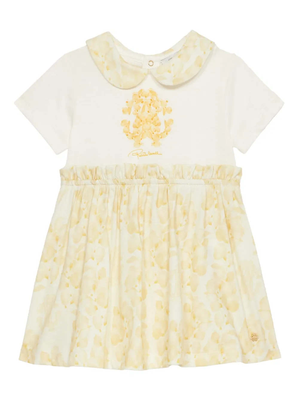 Roberto Cavalli Junior Jurk met logoprint Wit