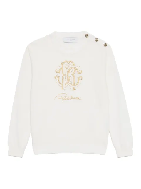 Roberto Cavalli Junior Moletom com estampa de logo