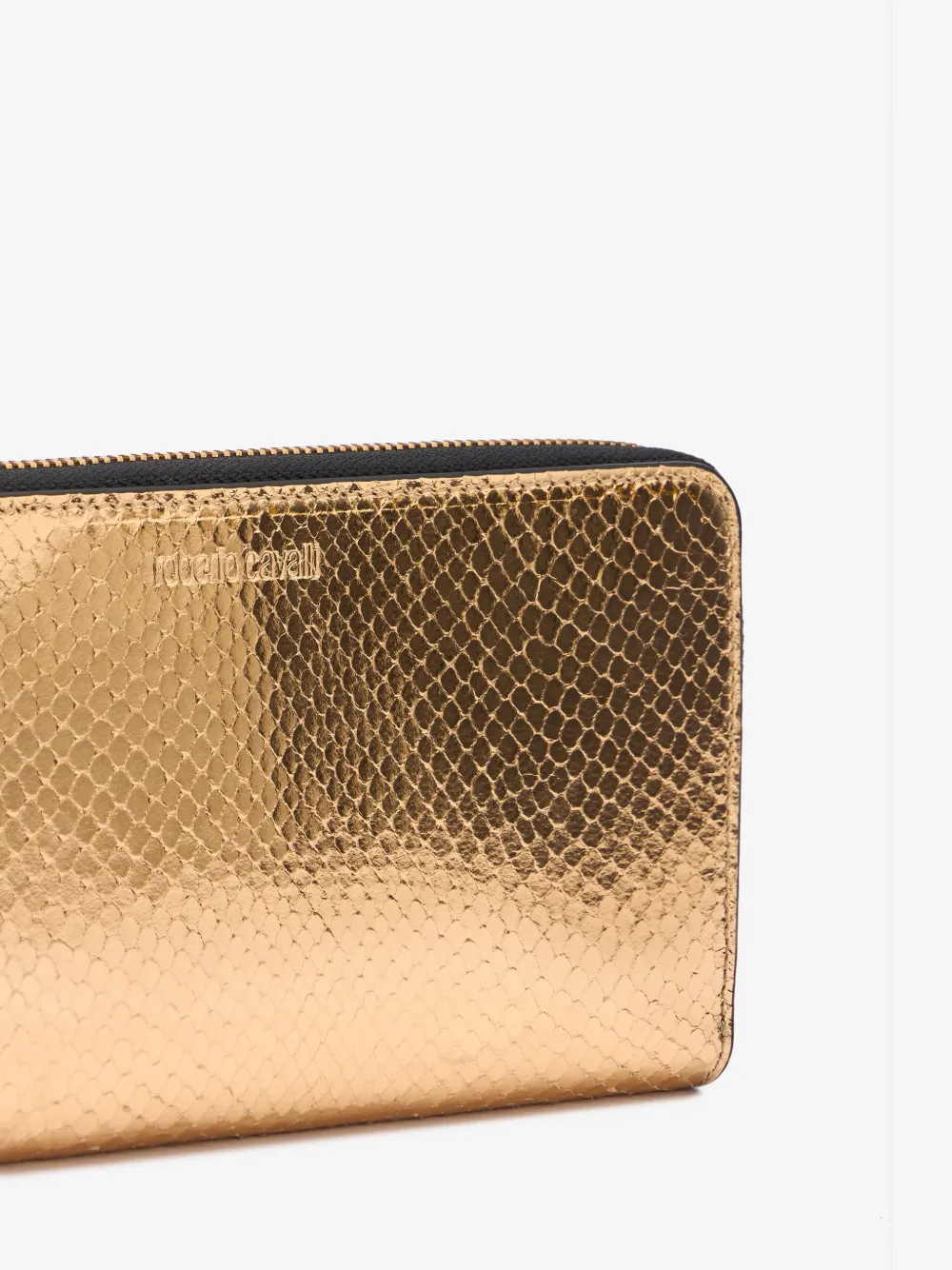 Roberto Cavalli Leren portemonnee Goud