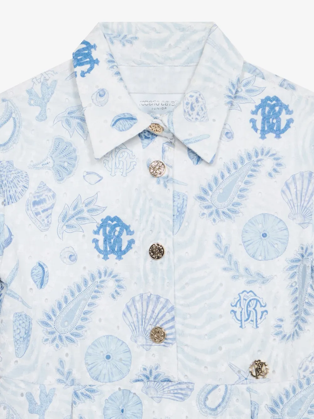 Roberto Cavalli Junior Jurk met print Wit