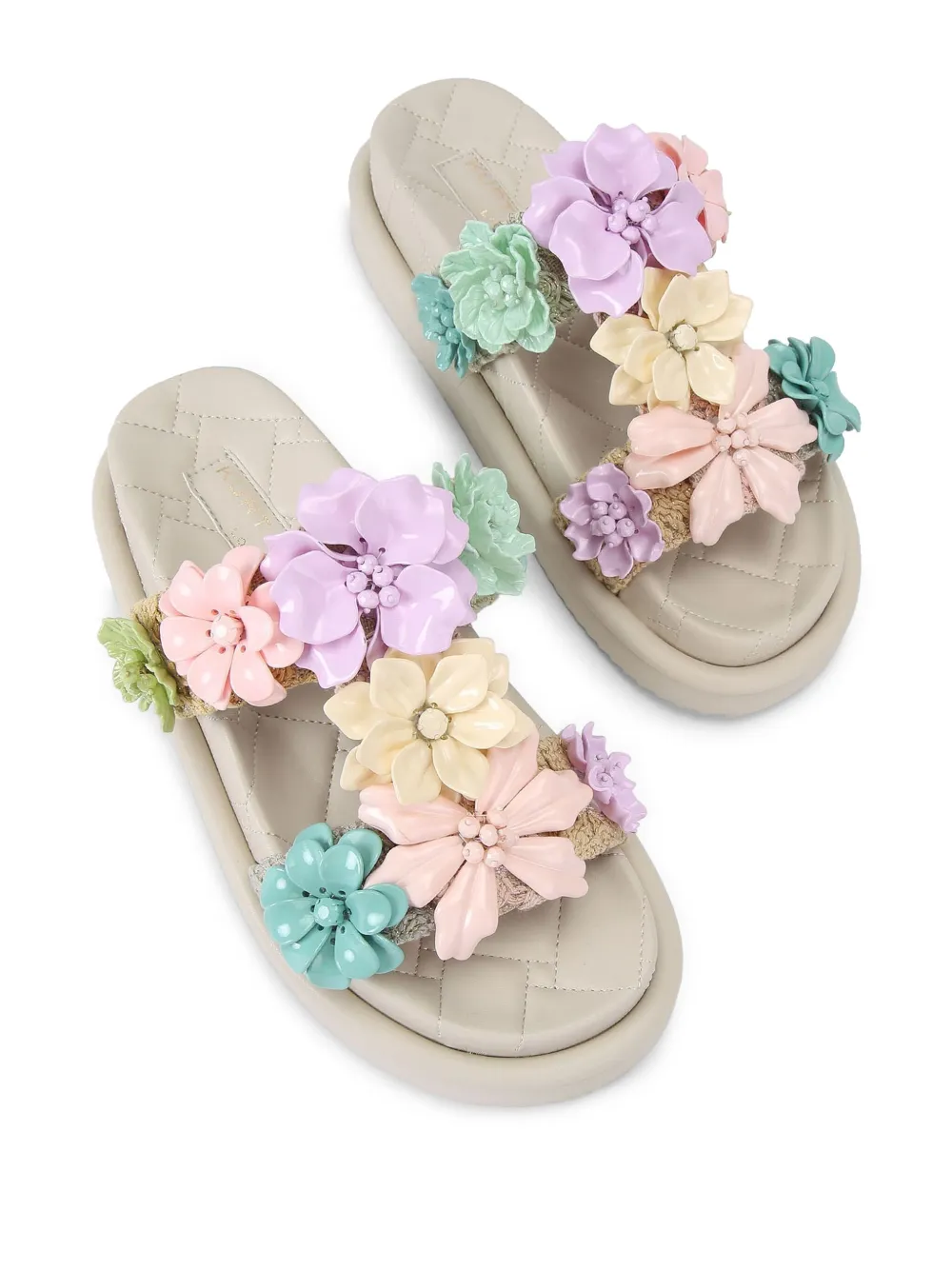 Kurt Geiger London Orson Flower sandals Neutrals