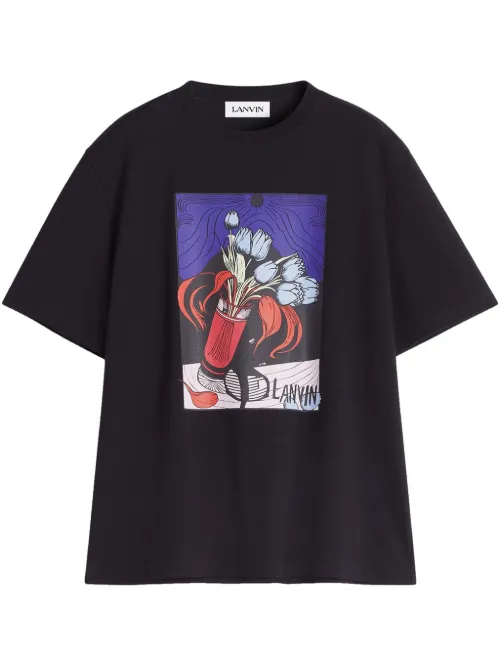 Lanvin t-shirt en coton - Noir - Lanvin - Modalova