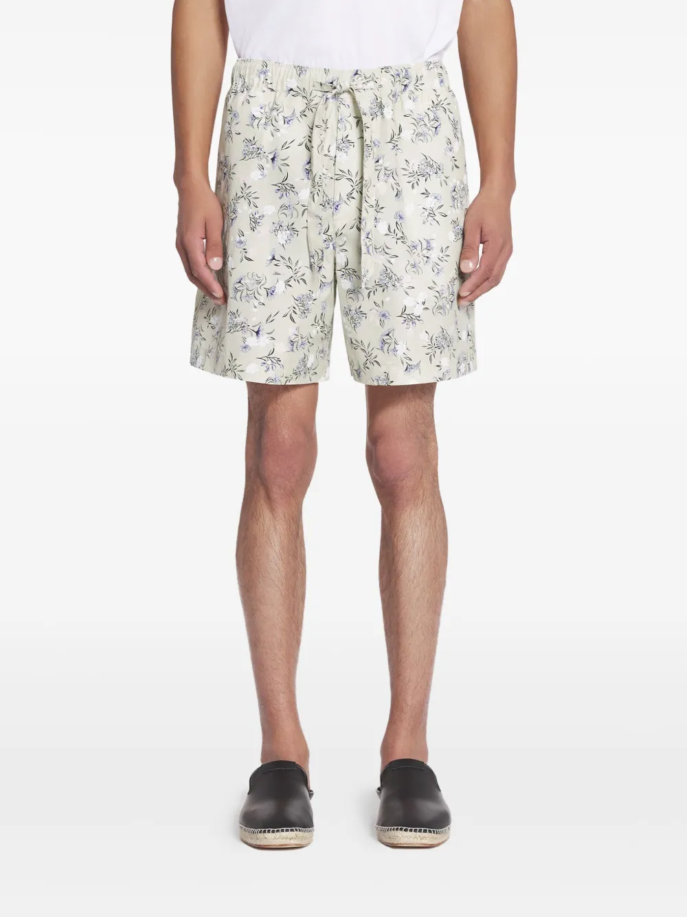 Lanvin Bermuda shorts met bloemenprint Beige