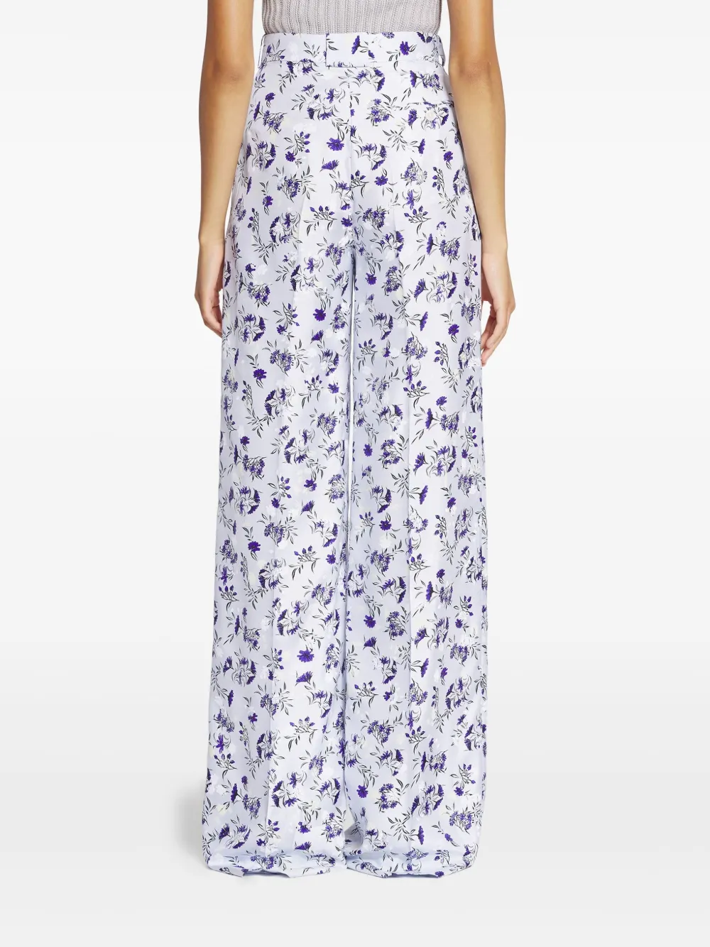 Lanvin Broek met bloemenprint Wit
