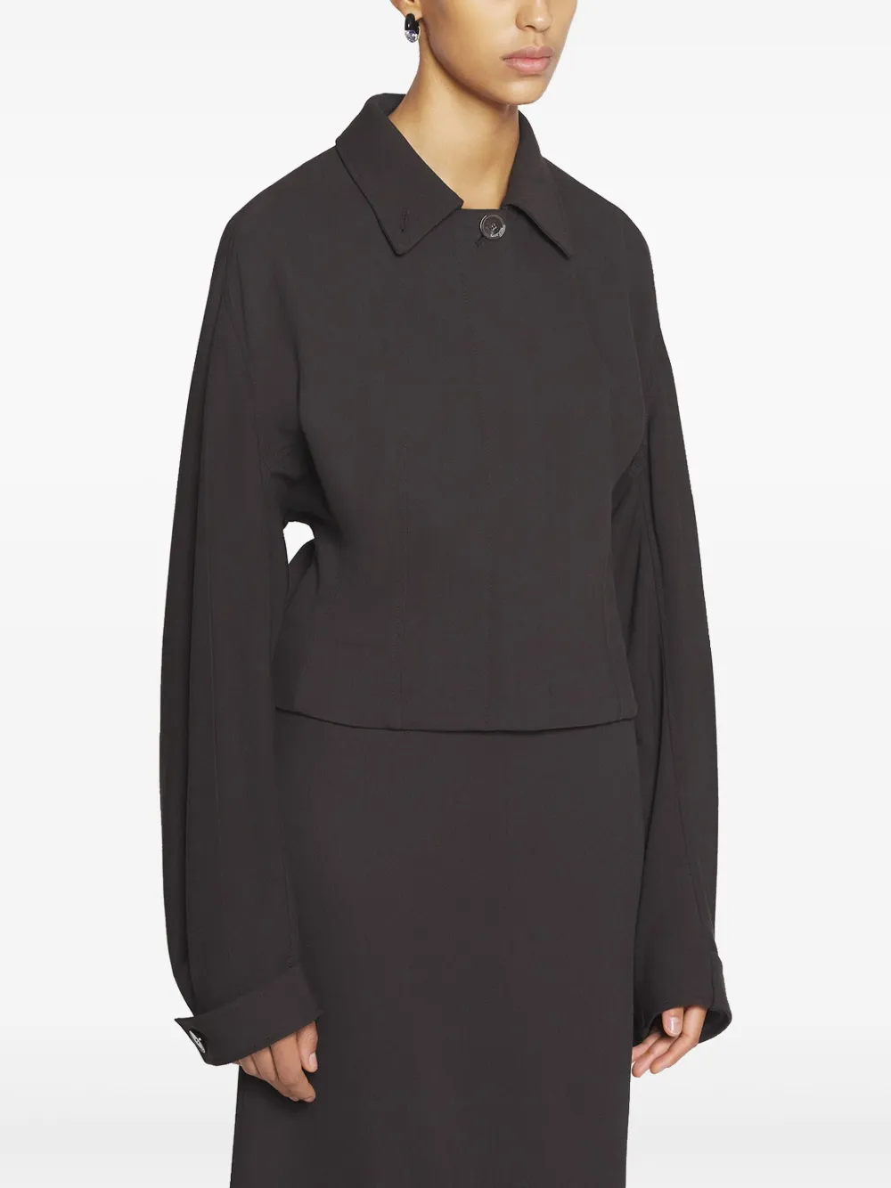 Lanvin Jas met hoge hals Bruin