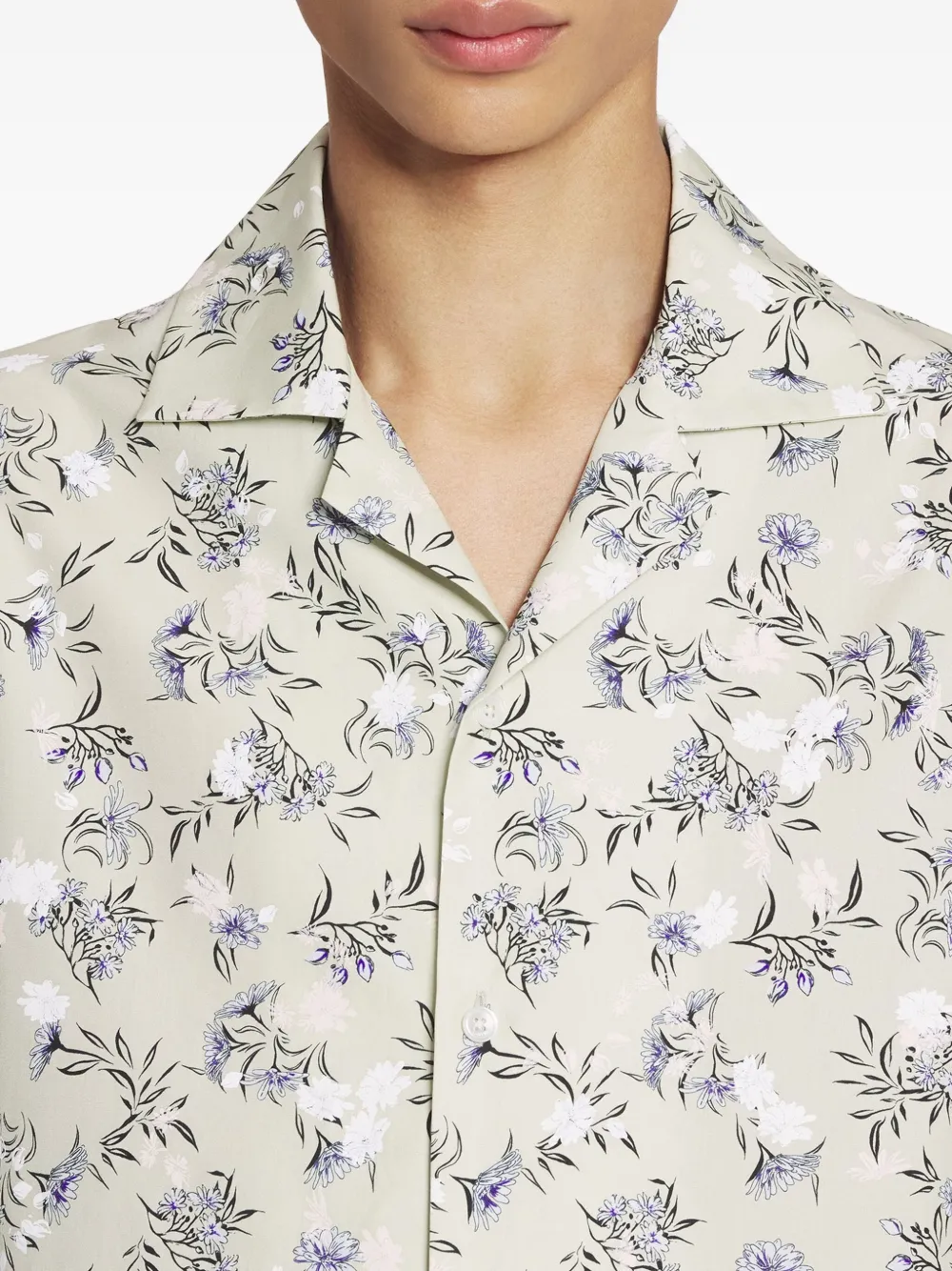 Lanvin Overhemd met bloemenprint Beige
