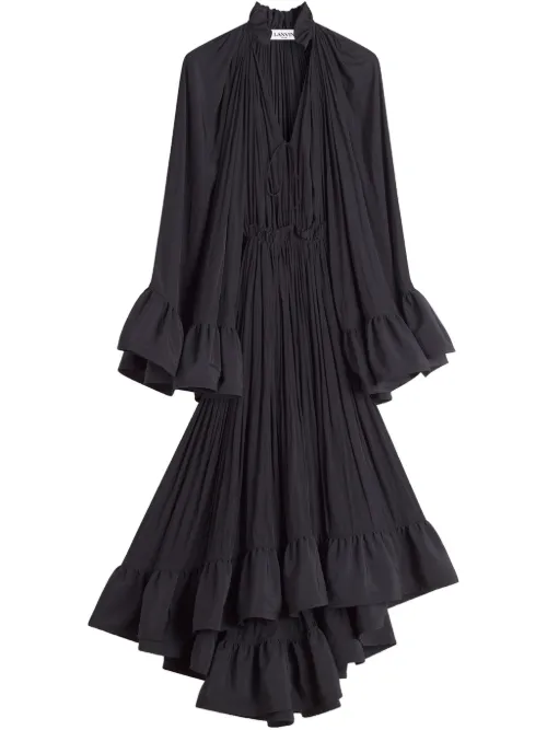 Robe mi-longue à volants - Lanvin - Modalova