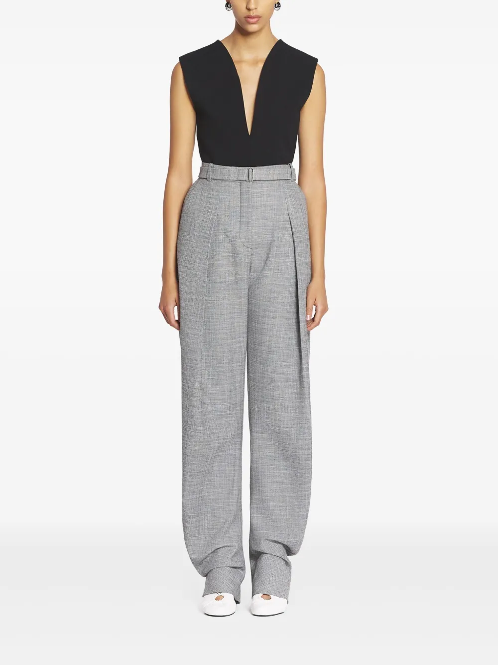 Lanvin Broek met toelopende pijpen Grijs