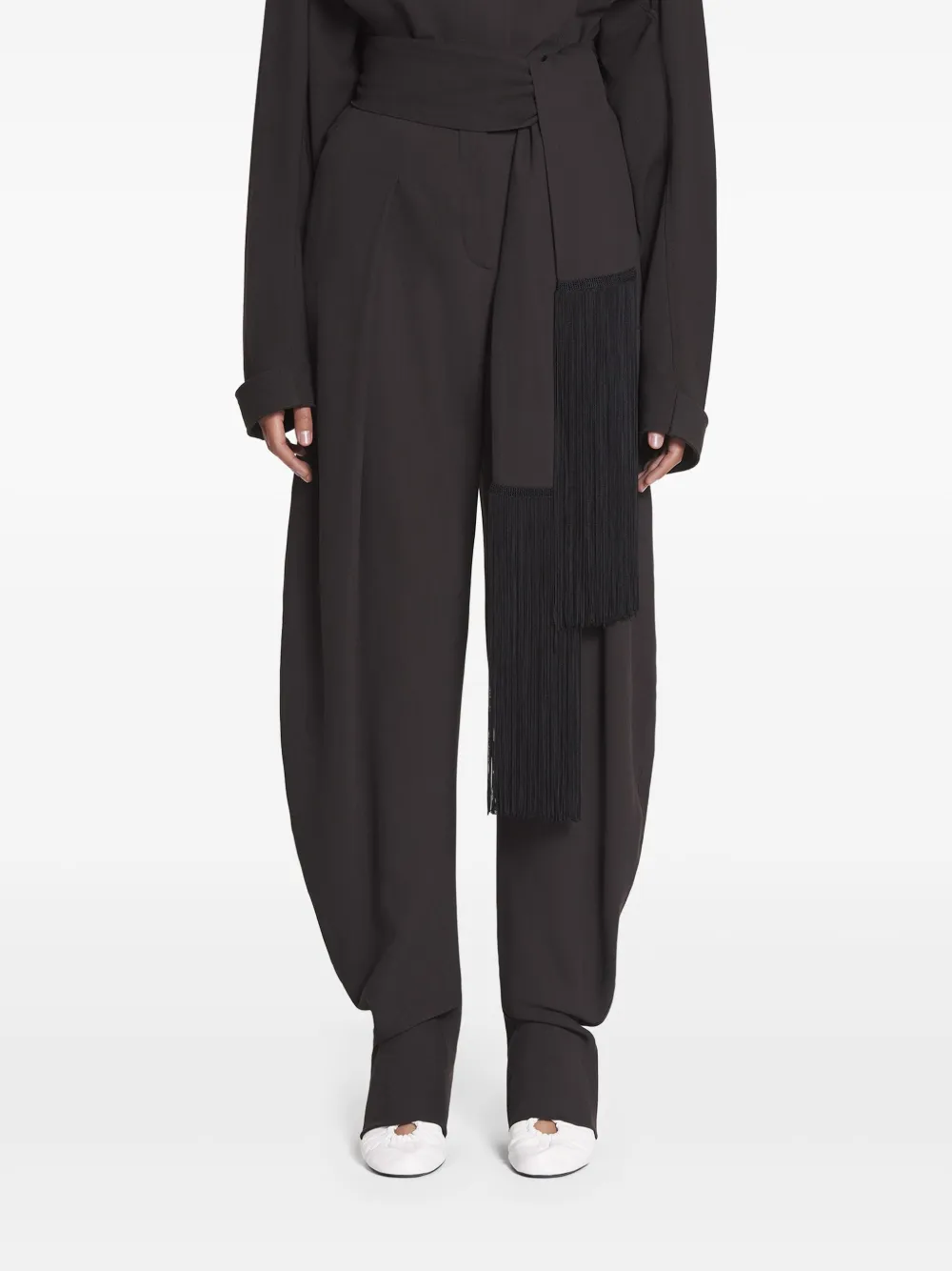 Shop Lanvin Layered Tapered Trousers