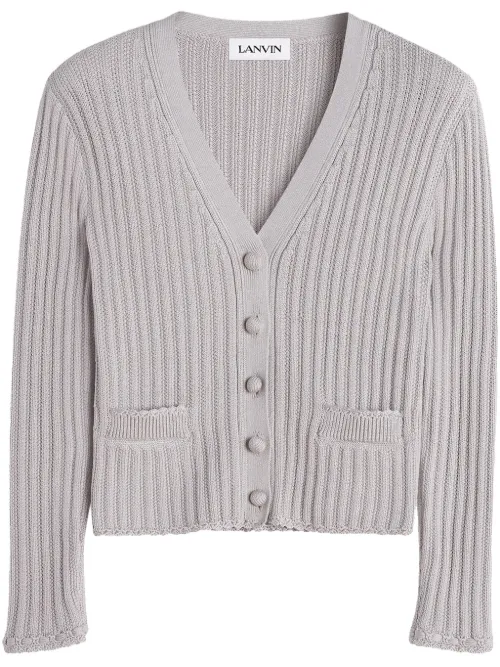 Lanvin cardigan à col v - Gris - Lanvin - Modalova