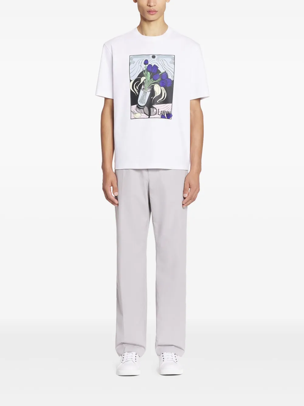 Lanvin Katoenen T-shirt - Wit