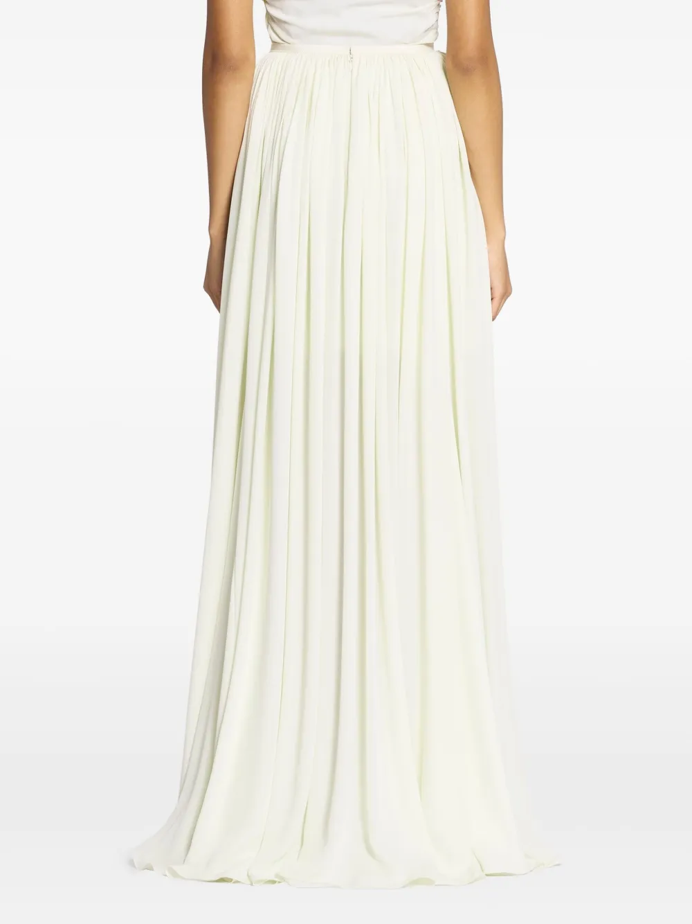 Lanvin Silk Maxi Skirt In White
