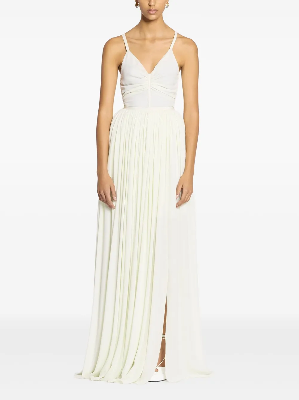 Lanvin Silk Maxi Skirt In White