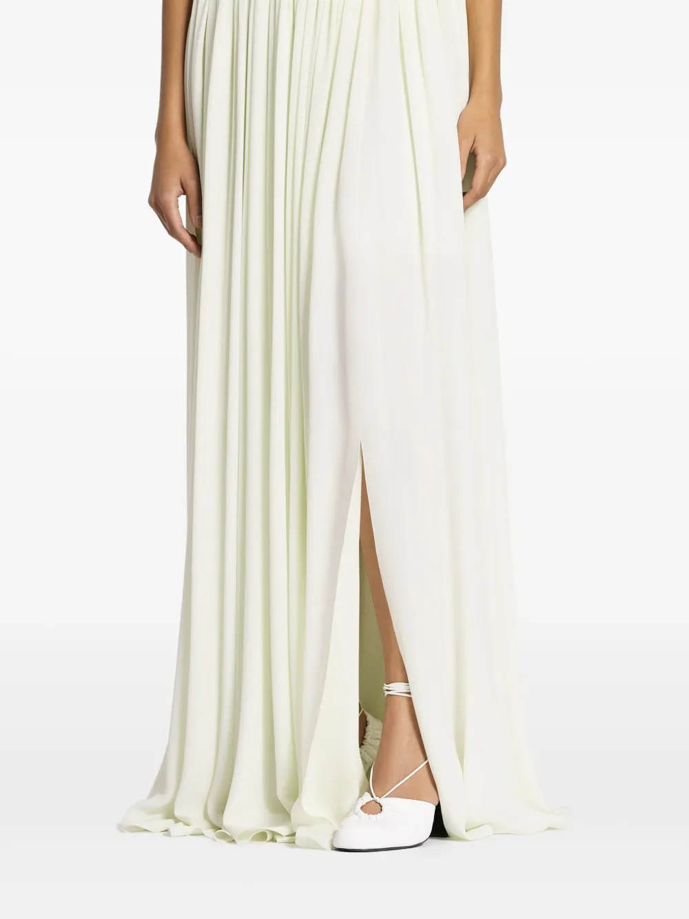 Lanvin Silk Maxi Skirt In White