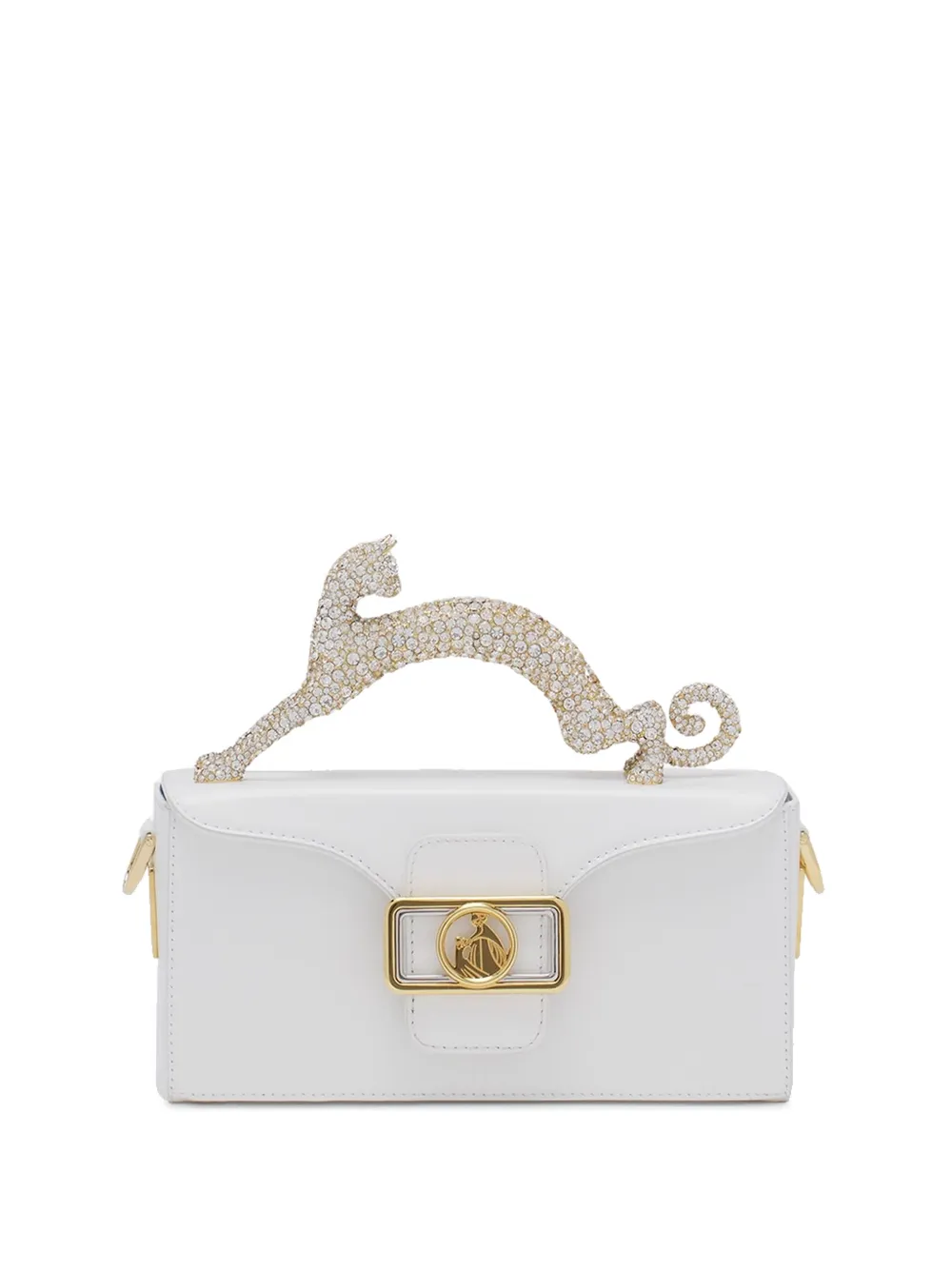 Lanvin Borsa Pencil Cat mini - Bianco