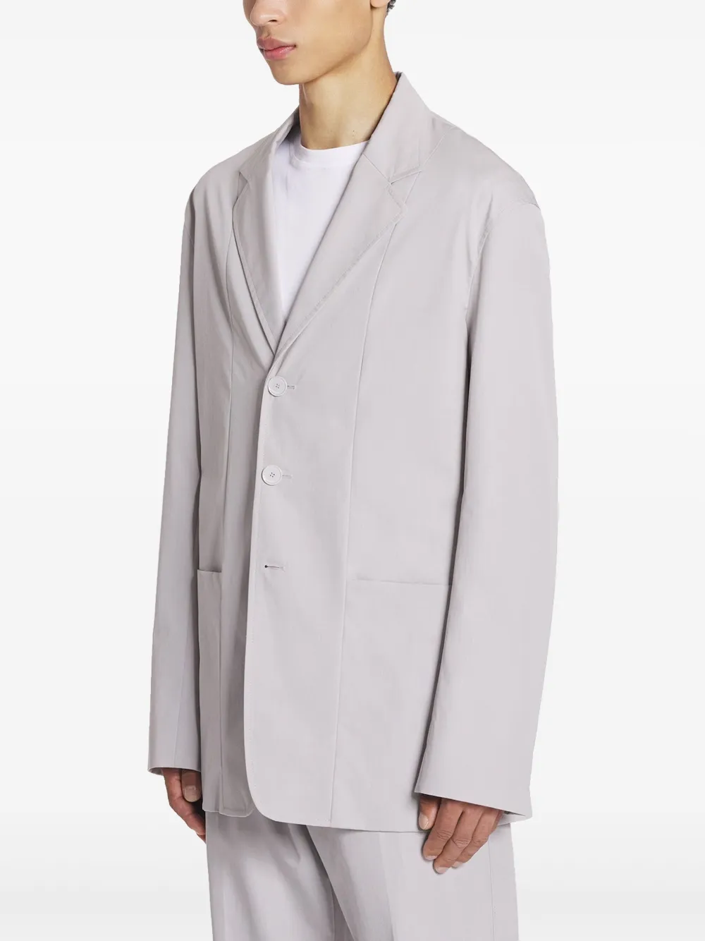 Lanvin Blazer met enkele rij knopen Grijs