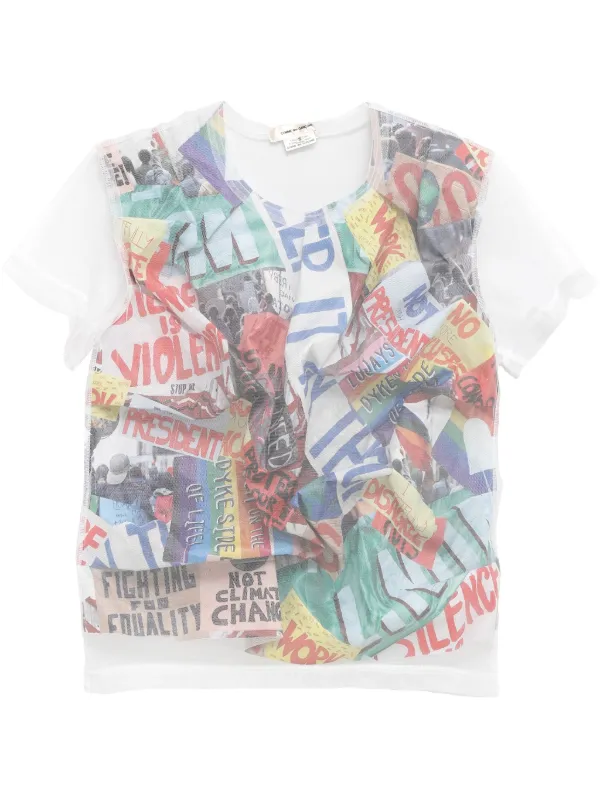 Comme des Garçons Graphic-print T-shirt in White