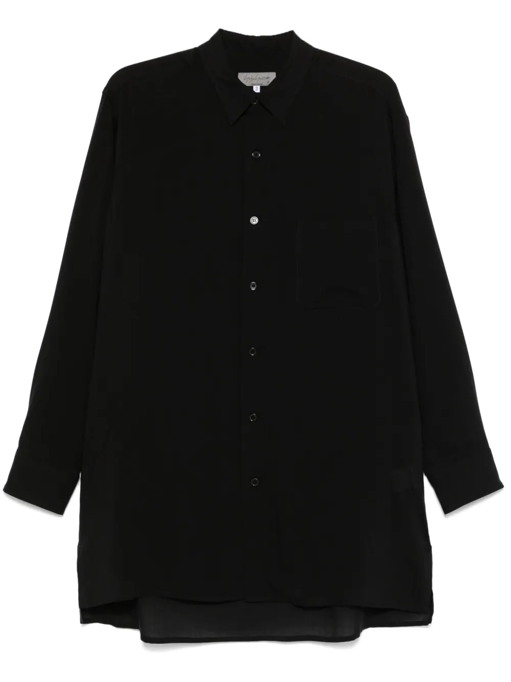 Yohji Yamamoto camisa con cuello | negro | Image 1
