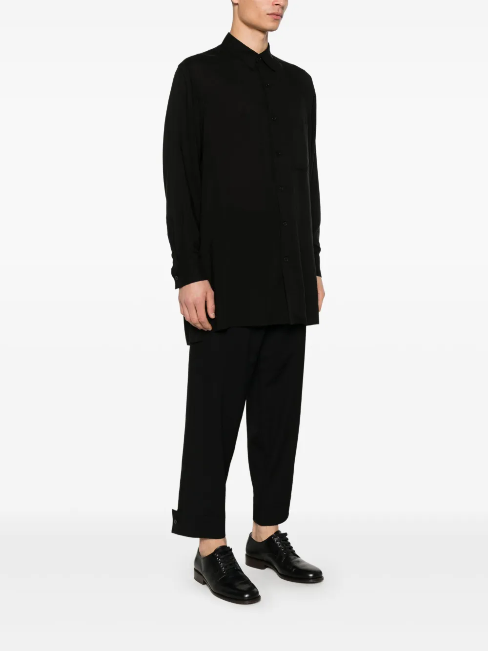 Yohji Yamamoto Slim-fit overhemd Zwart