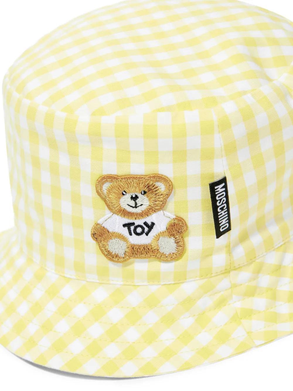 Moschino Kids Vissershoed met beerprint Geel