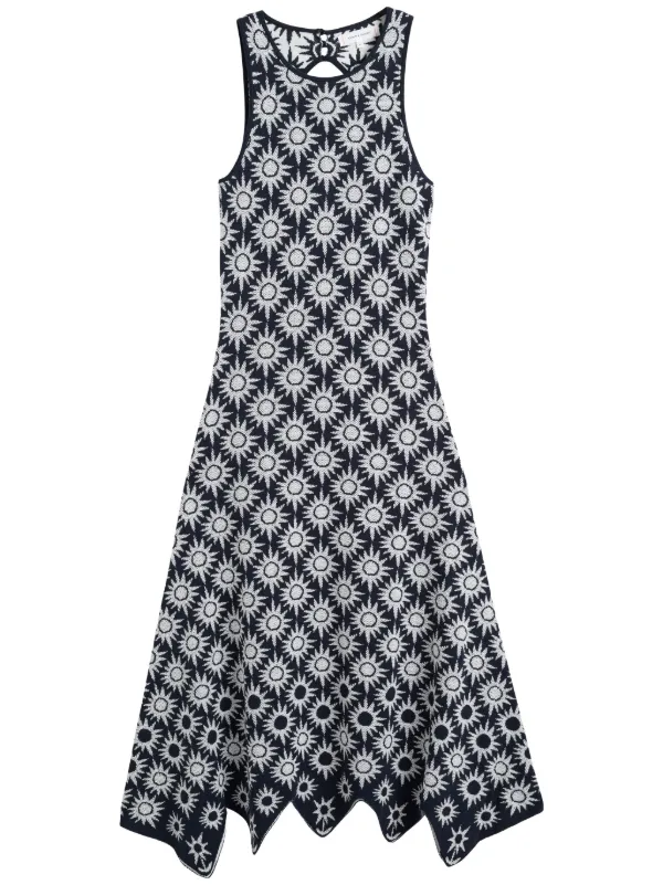 Chinti & Parker x Laura Whitmore Sunflower Dress | Black